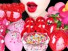 ASMR BIG BALL ICE, RED ROCK CANDY, STRAWBERRY TANGHULU, CHCOLATE, JELLY EATING SOUNDS MUKBANG 먹방