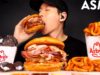 ASMR BIG KAHUNA ROAST BEEF & CURLY FRIES MUKBANG (No Talking) EATING SOUNDS | Zach Choi ASMR