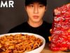 ASMR BLACK BEAN NOODLES & BBQ BABY BACK RIBS MUKBANG (No Talking) EATING SOUNDS | Zach Choi ASMR