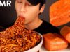 ASMR BLACK BEAN NOODLES & SPAM MUKBANG (No Talking) COOKING & EATING SOUNDS | Zach Choi ASMR