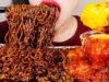 ASMR BLACK BEAN NOODLES, SPICY FRIED CHICKEN, KIMCHI 트러플오일 짜파게티, 양념치킨 먹방 NO TALKING EATING SOUNDS