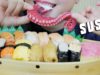 ASMR BOAT OF SUSHI (SALMON, OCTOPUS, SHRIMP,TOBIKO EGGS ) EATING SOUNDS | LINH-ASMR