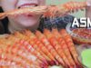 ASMR BOILED NATURAL TIGER SHRIMPS PLATTER , CHEWY EATING SOUNDS | LINH-ASMR