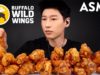 ASMR BUFFALO WILD WINGS MUKBANG (No Talking) Crunchy Eating Sounds | Zach Choi ASMR