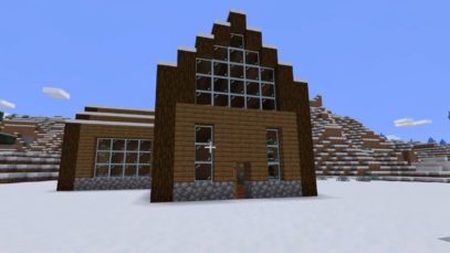ASMR | Building a Winter Cabin in Minecraft ❄️
