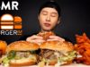 ASMR BURGERIM Burger & Sweet Potato Fries MUKBANG (No Talking) SOFT EATING SOUNDS | Zach Choi ASMR