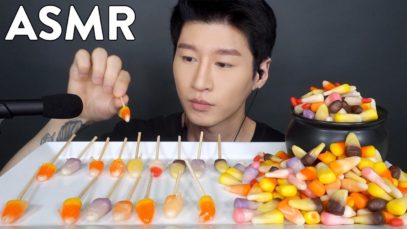 *ASMR* CANDIED CANDY CORN (No Talking) CRUNCHY EATING SOUNDS | Zach Choi ASMR