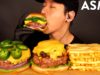 ASMR CHEDDAR JALAPENO CHEESEBURGER MUKBANG (No Talking) COOKING & EATING SOUNDS | Zach Choi ASMR