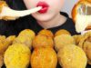 ASMR CHEESE BALLS, FRIED CHICKEN 뿌링클 치즈볼, 치킨 먹방 NO TALKING EATING SOUNDS MUKBANG KOREAN