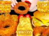 ASMR CHEESE ONION RINGS, HONEYCOMB, BURGER, HASH BROWNS 더블 치즈버거, 벌집꿀, 치즈 양파링, 해쉬브라운먹방 EATING MUKNBAG