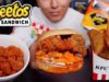 ASMR | Cheesy Cheetos Sandwich! KFC! (No Talking)
