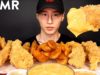 ASMR CHEESY CHICKEN TENDERS & POTATO WEDGES MUKBANG (No Talking) UNBOXING + EATING SOUNDS