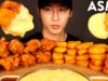 ASMR CHEESY CHICKEN WINGS & CHICKEN NUGGETS MUKBANG (No Talking) EATING SOUNDS | Zach Choi ASMR