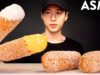 ASMR CHEESY CORN DOGS + ALFREDO SAUCE MUKBANG (No Talking) EATING SOUNDS | Zach Choi ASMR