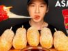 ASMR CHEESY CORN DOGS + NUCLEAR FIRE SAUCE MUKBANG (No Talking) EATING SOUNDS | Zach Choi ASMR