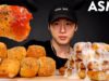 ASMR CHEESY GARLIC KNOTS & CINNAMON STICKS MUKBANG (No Talking) EATING SOUNDS | Zach Choi ASMR