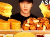 ASMR CHEESY HASH BROWNS & FRIED CHICKEN MUKBANG (No Talking) EATING SOUNDS | Zach Choi ASMR