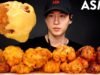 ASMR CHEESY KOREAN CHICKEN WING SAMPLER MUKBANG (No Talking) EATING SOUNDS | Zach Choi ASMR