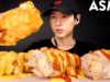 ASMR CHEESY KOREAN CORN DOGS MUKBANG (No Talking) EATING SOUNDS | Zach Choi ASMR