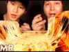 ASMR CHEESY NUCLEAR FIRE GIANT RICE CAKES with NIKOCADO AVOCADO (No Talking)