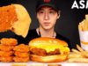 ASMR CHEESY SPICY CHICKEN NUGGETS & SANDWICH MUKBANG No Talking EATING SOUNDS | Zach Choi ASMR
