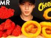 ASMR CHEETOS CHICKEN TENDERS & ONION RINGS MUKBANG (No Talking) COOKING & EATING SOUNDS