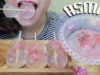 ASMR CHERRY BLOSSOM JELLY PLATTER ( SAKURA JELLY) SQUISHY EATING SOUNDS | LINH-ASMR