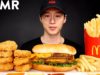 ASMR CHICKEN NUGGETS & TRIPLE CHEESEBURGER MUKBANG (No Talking) EATING SOUNDS | Zach Choi ASMR