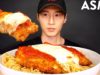 ASMR CHICKEN PARMESAN & PASTA MUKBANG (No Talking) COOKING & EATING SOUNDS | Zach Choi ASMR