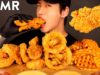ASMR CHICKEN TENDERS, ONION RINGS & WAFFLE FRIES MUKBANG (No Talking) EATING SOUNDS | Zach Choi ASMR