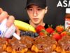 ASMR CHOCOLATE WAFFLES & FRUIT MUKBANG (No Talking) EATING SOUNDS | Zach Choi ASMR