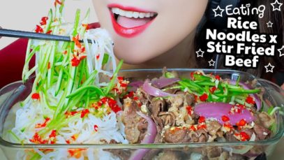 ASMR COOKING BÚN THỊT XÀO | RICE NOODLES X STIR FRIED BEEF AND ONION , EATING SOUNDS | LINH-ASMR
