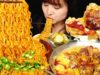 ASMR (COOKING & EATING) CHEESE MEATBALL AND INDOMIE MI GORENG. MUKBANG | Bokyoung ASMR