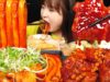 ASMR (COOKING & EATING) 불닭치킨과떡볶이 FIRE SAUCE CHICKEN, LONG RICE CAKE. MUKBANG BOKYOUNG ASMR