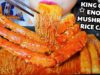 ASMR COOKING EATING KING CRAB X RICE CAKE X ENOKI MUSHROOM EATING SOUNDS | LINH-ASMR