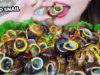 ASMR COOKING EATING LAND SNAILS STIR FRIED WITH BUTER X LEMONGRASS EXOTIC FOOD | LINH-ASMR