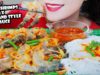ASMR COOKING EATING RAW SHRIMP XSPICY THAILAND STYLE SAUCE X PAPAYA SALAD , EATING SOUNDS| LINH-ASMR