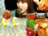 ASMR [COOKING & EATING] SEAFOOD RAW SHRIMP + FRIED SHRIMP HEAD BUTTER + SEA GRAPES. MUKBANG