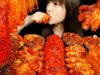 ASMR (COOKING & EATING) SPICY SEAFOOD (LOBSTER TAIL, OCTOPUS, SHRIMP, COCKLE, SQUID, ENOKI MUSHROOM)