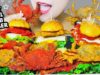 ASMR COOKING FRIED SOFT SHEEL CRAB X HOT CHEETOS X SOFT SHELL CRAB BURGER EATING SOUNDS | LINH-ASMR