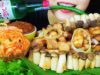 ASMR COOKING GRILLED BELLY PORK AND MINI OYSTER MUSHROOM WITH VEGETABLES EATING SOUND | LINH-ASMR 먹방