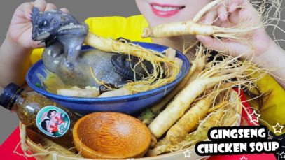 ASMR COOKING KOREAN GINGSENG X BLACK CHICKEN SOUP EATING SOUNDS | LINH-ASMR