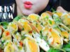 ASMR COOKING SILKY CLAM (UNDULATE VENUS CLAMS) STIR FRY WITH GREEN ONION EATING SOUNDS | LINH-ASMR