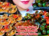ASMR COOKING SPICY BLOOD COCKLE AND BITTER SNAILS EATING SOUND | LINH-ASMR