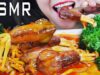 ASMR COOKING SPICY STIR FRIED SQUID STUFFED WITH MUSHROOM CRUNCHY CHEWY EATING SOUNDS | LINH-ASMR