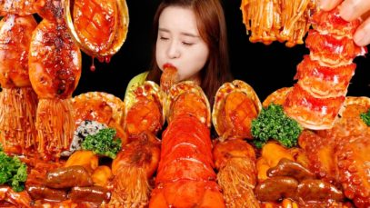 ASMR (cooking) Thanks for 1 million subscribers?? SPICY SEAFOOD AND MUSHROOM. 마라불닭해물찜. MUKBANG