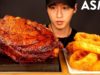 ASMR COWBOY STEAK & ONION RINGS MUKBANG (No Talking) COOKING & EATING SOUNDS | Zach Choi ASMR