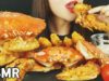 ASMR Deep Fried Crabs & Fried Shrimp “CRUNCHY” 꽃게튀김과 새우튀김 바삭바삭 소리 끝내줘요~ MUKBANG  ปูนาทอดกรอบ