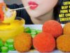 ASMR DEEP FRIED PORK BALL WITH HOT CHEETOS AND CHEESY SAUCE CRUNCHY EATING SOUNDS | LINH-ASMR