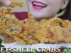 ASMR DEEP FRIED SOFT-SHELL CRABS & WATERCRESS | EXTRME CRUNCHY EATING SOUNDS | LINH-ASMR